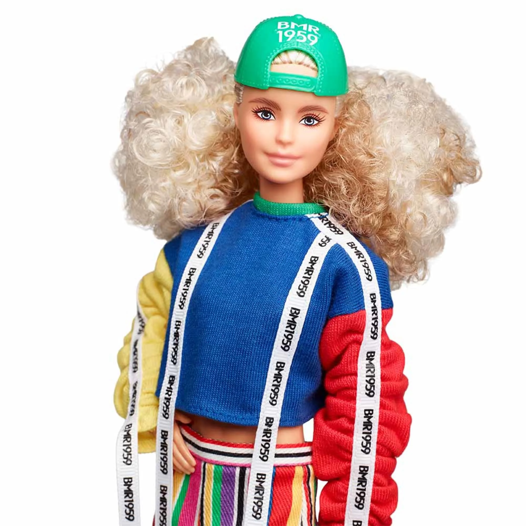 Barbie BMR1959 Doll - Color Block Sweatshirt with Logo Tape & Striped Shorts - Image 3