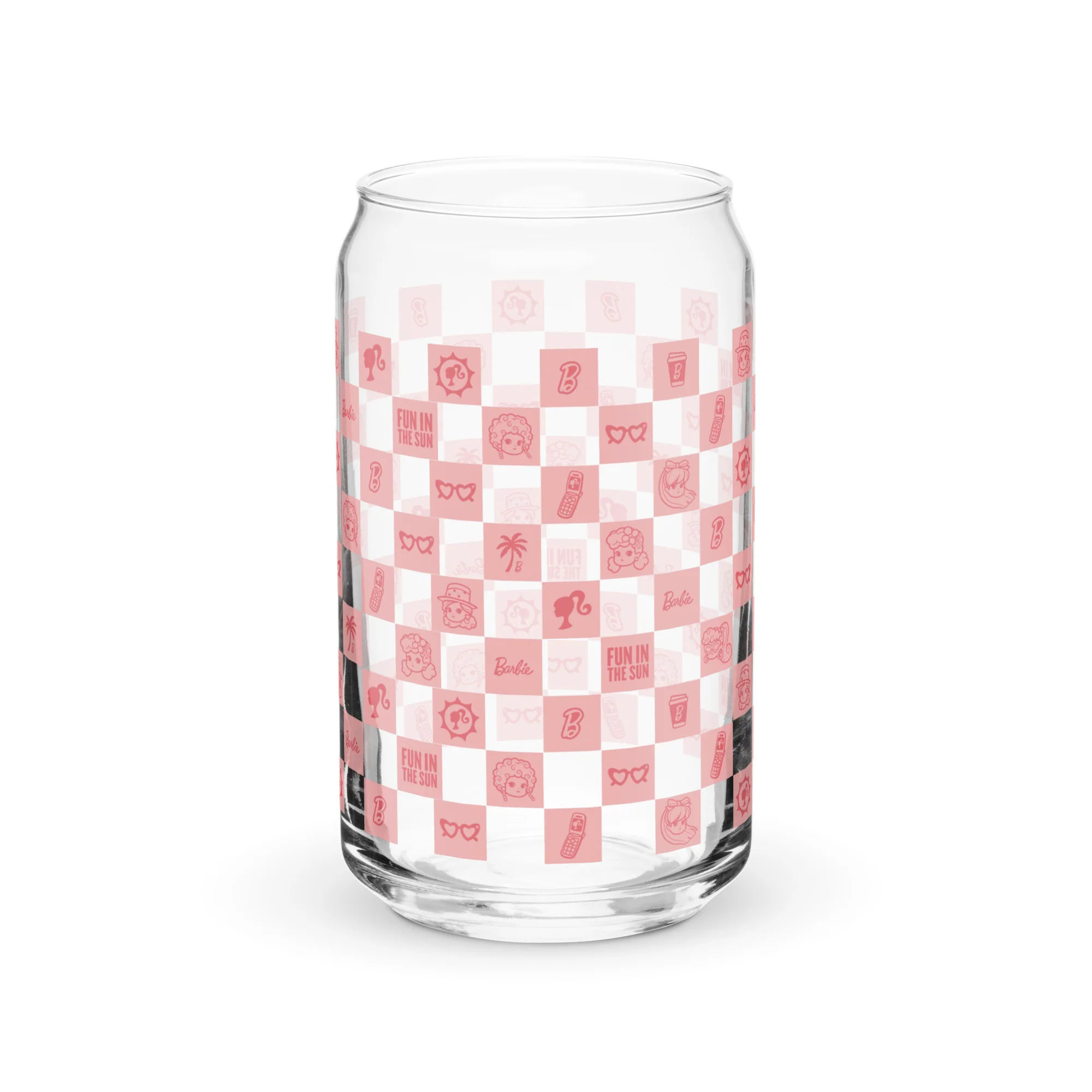 Barbie Checkerboard Icons Cutie Clear Glass