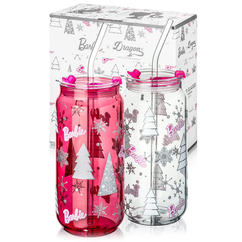 Barbie⢠Christmas Drinking Glasses - 20 Oz