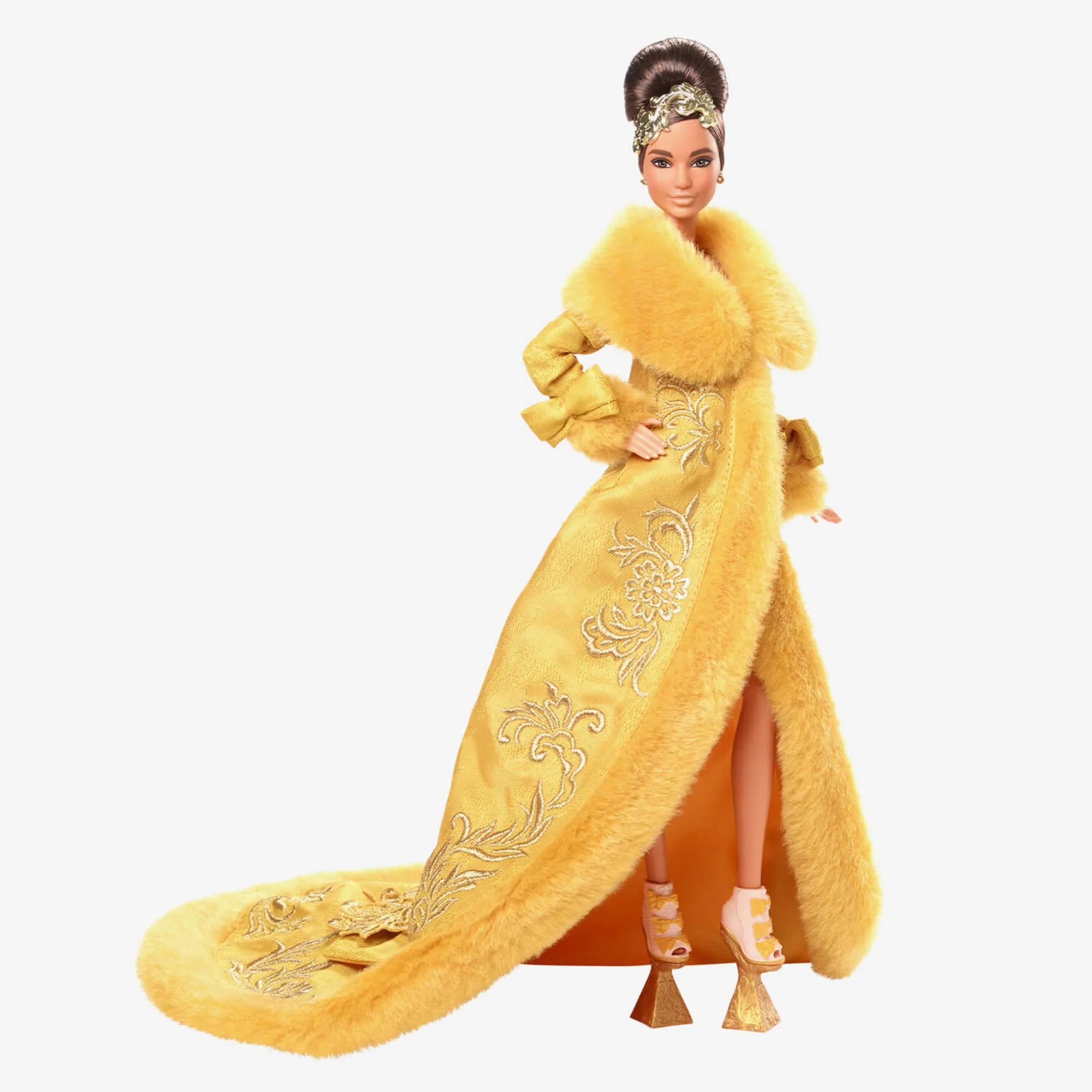 Guo Pei Barbie Doll Wearing Golden-Yellow Gown - Image 2