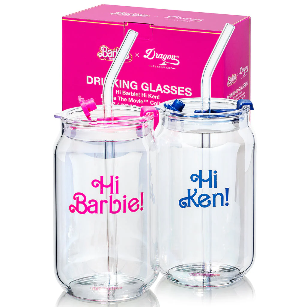 Barbie™ the Movie X Dragon Glassware® Hi Barbie! Hi Ken! Drinking Glasses - Image 8