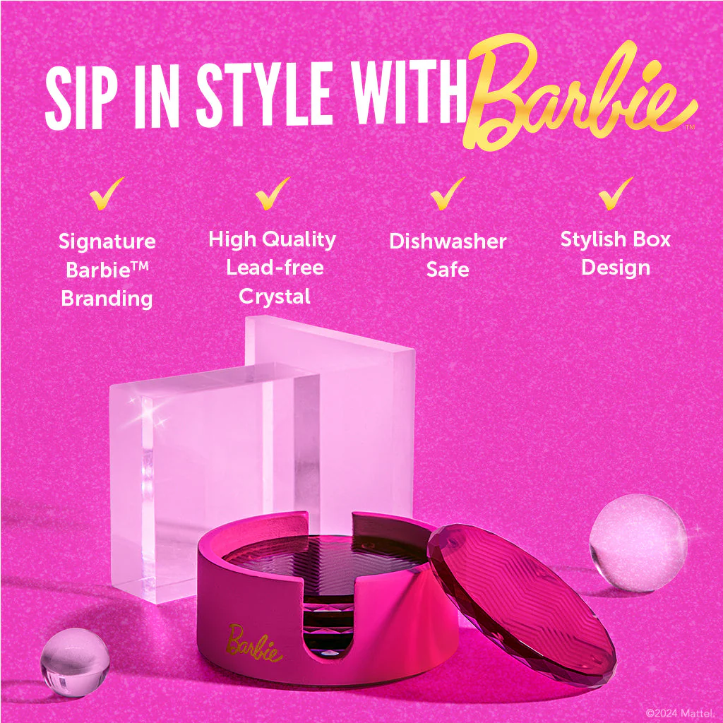 Barbie™ X Dragon Glassware® Coasters - Image 3