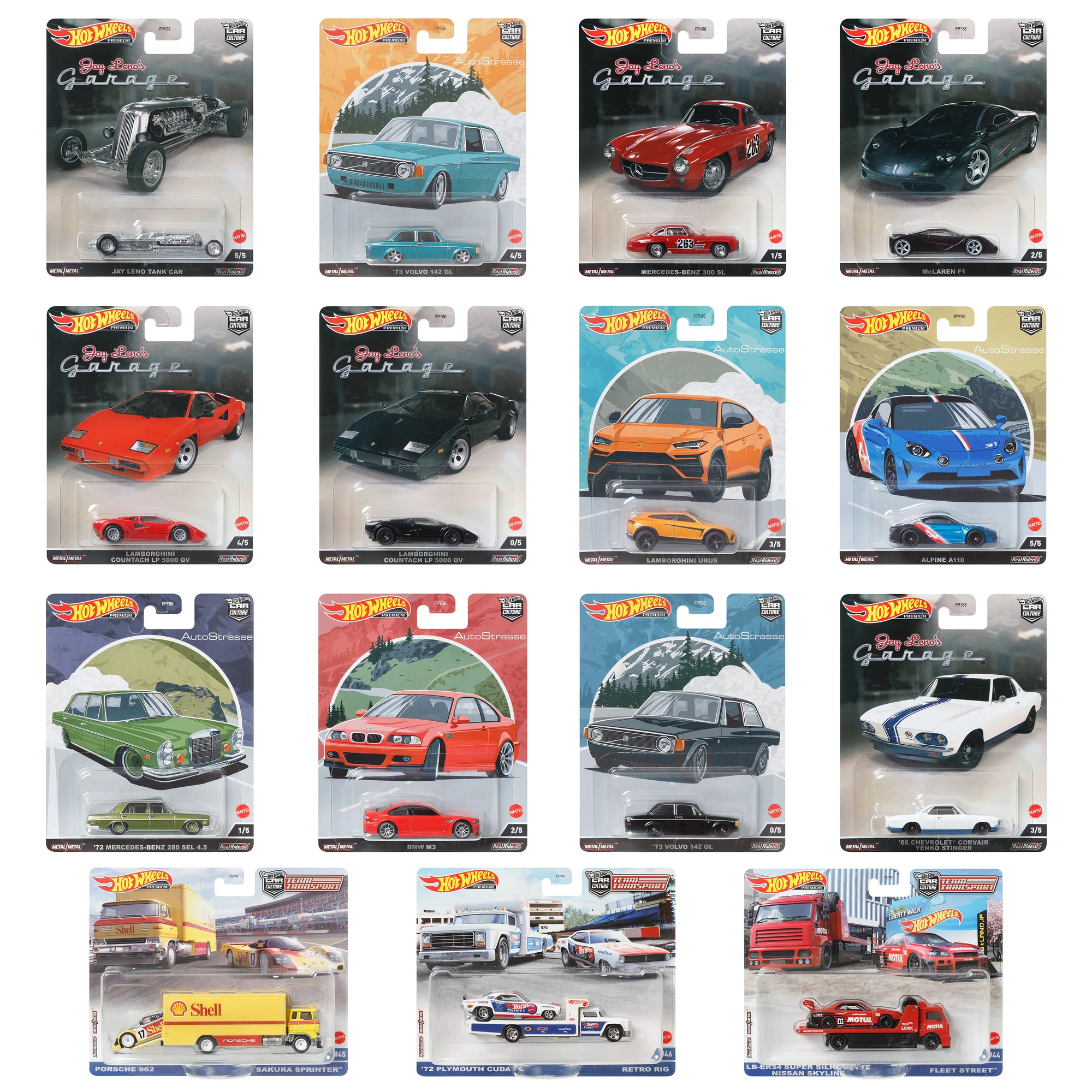 Hot Wheels Car Culture & Team Transport Factory Set (Styles May Vary) - Image 3