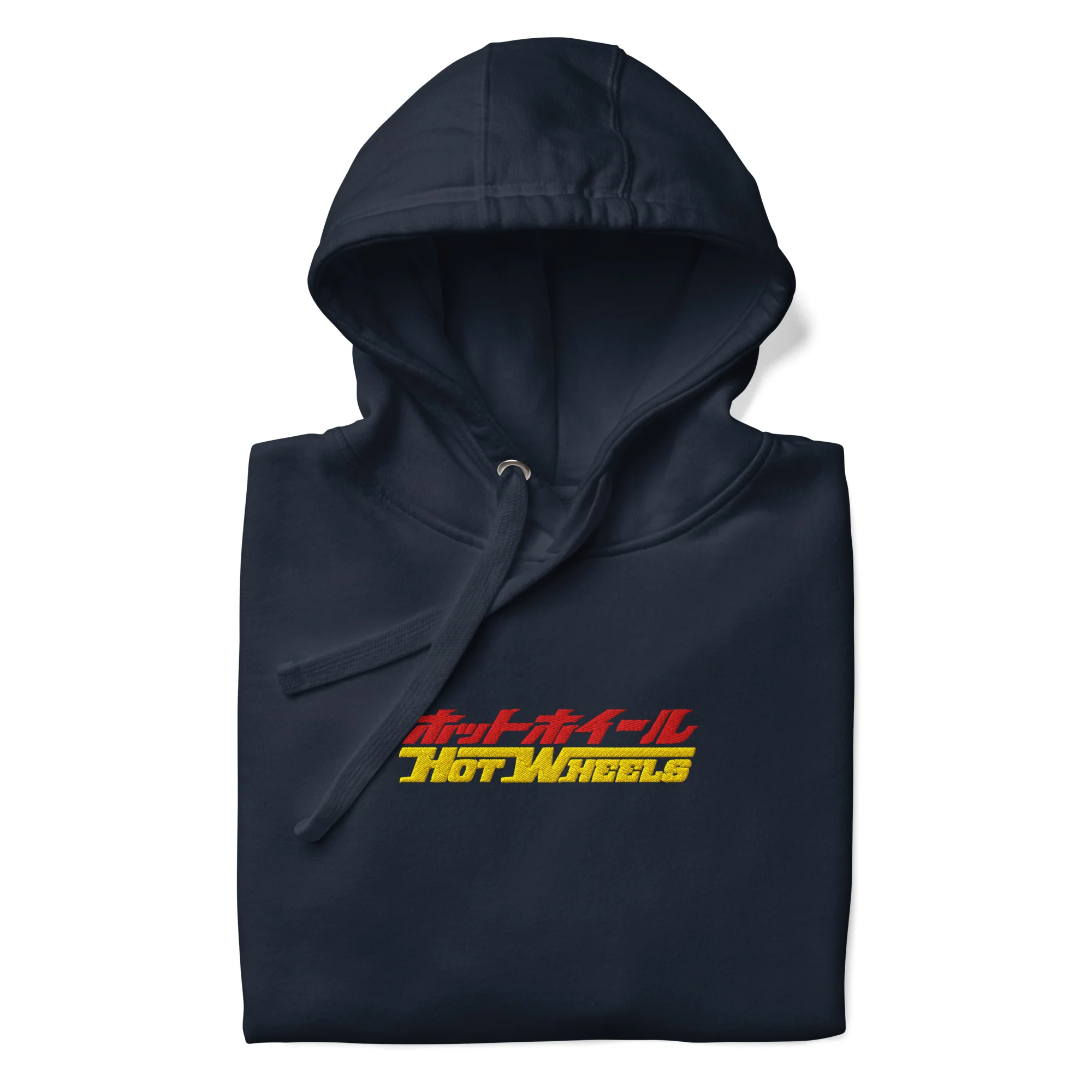 Hot Wheels in Katakana Navy Embroidered Hoodie - Image 5