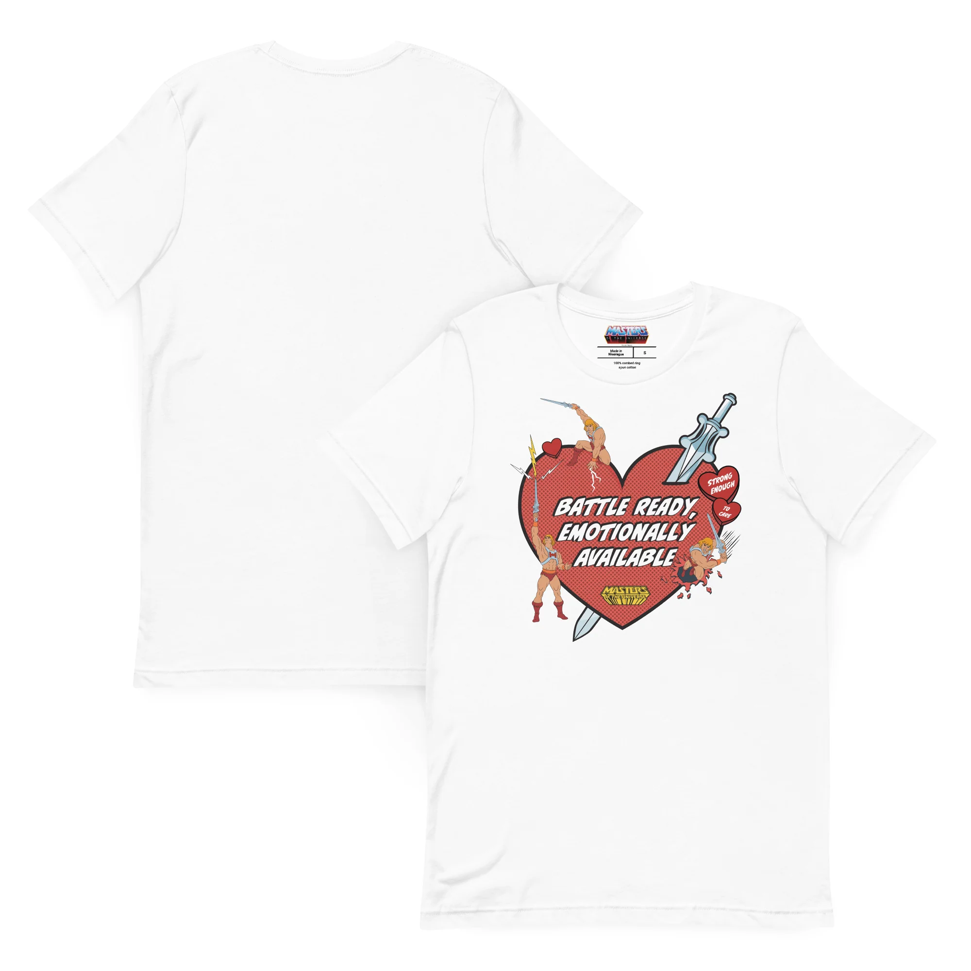 Masters of the Universe He-Man Battle Ready White T-shirt - Image 2