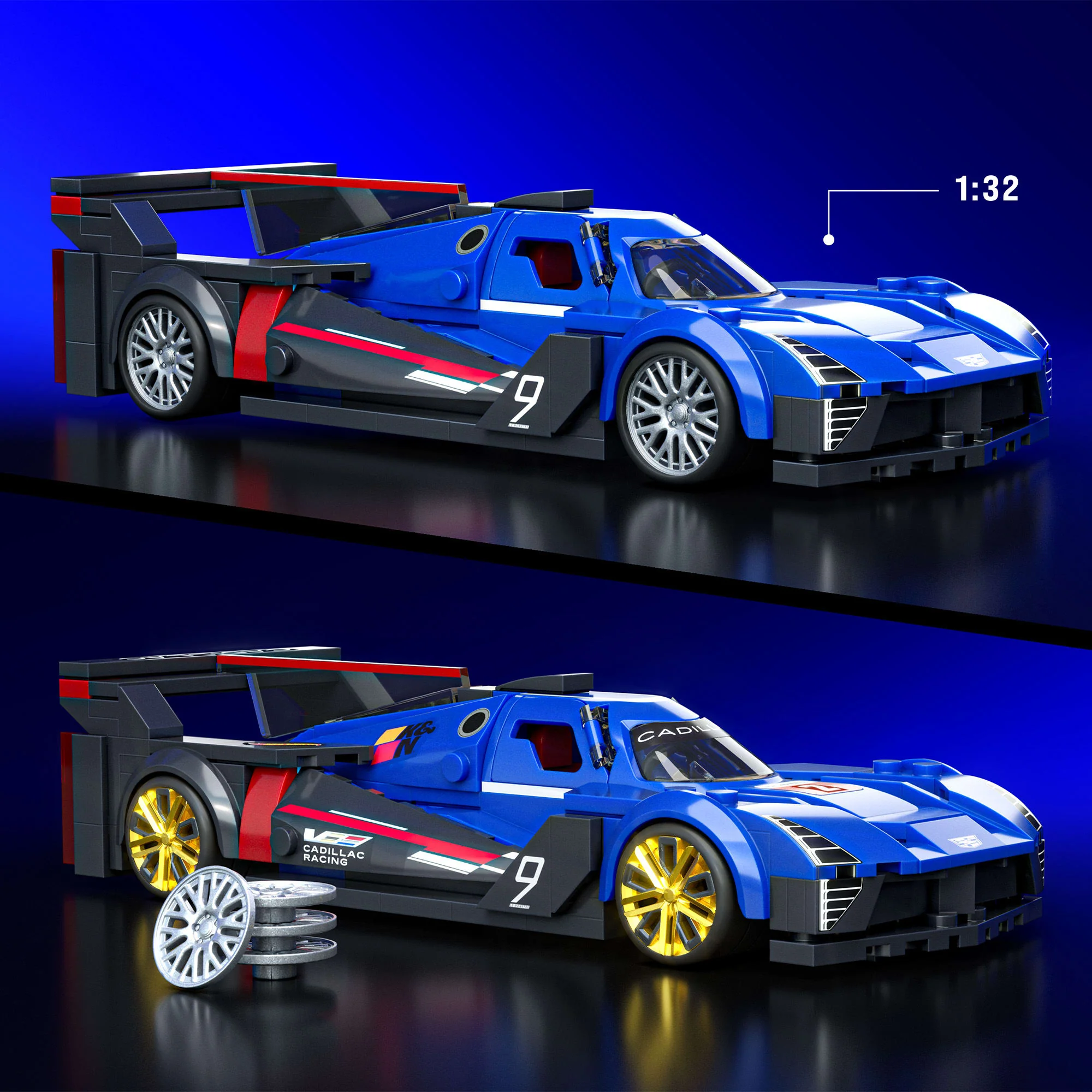 Mattel Brick Shop Hot Wheels Cadillac Project GTP Hypercar Building Set - Image 3