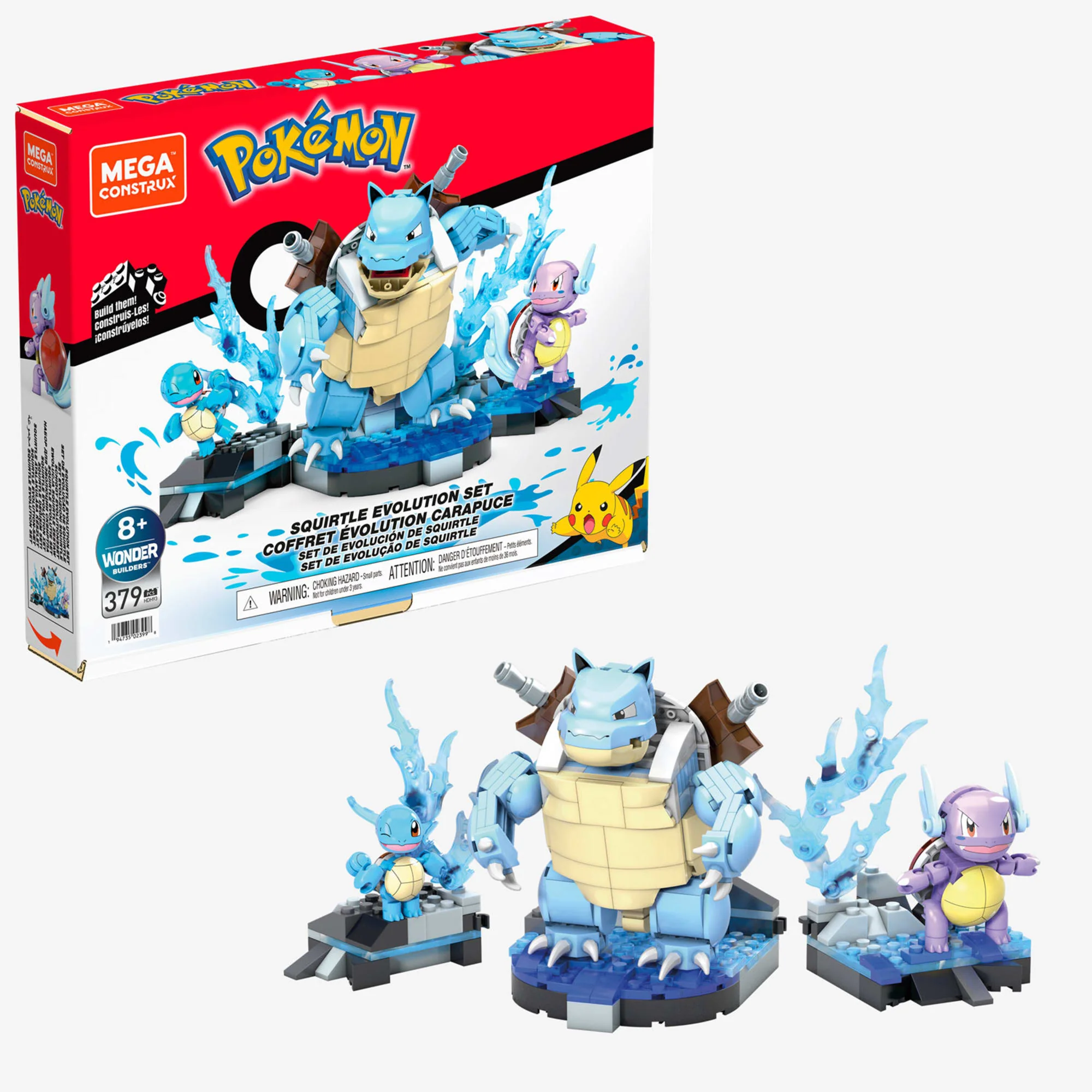 MEGA Construx Pokemon Squirtle Evolution Construction Set - Image 12