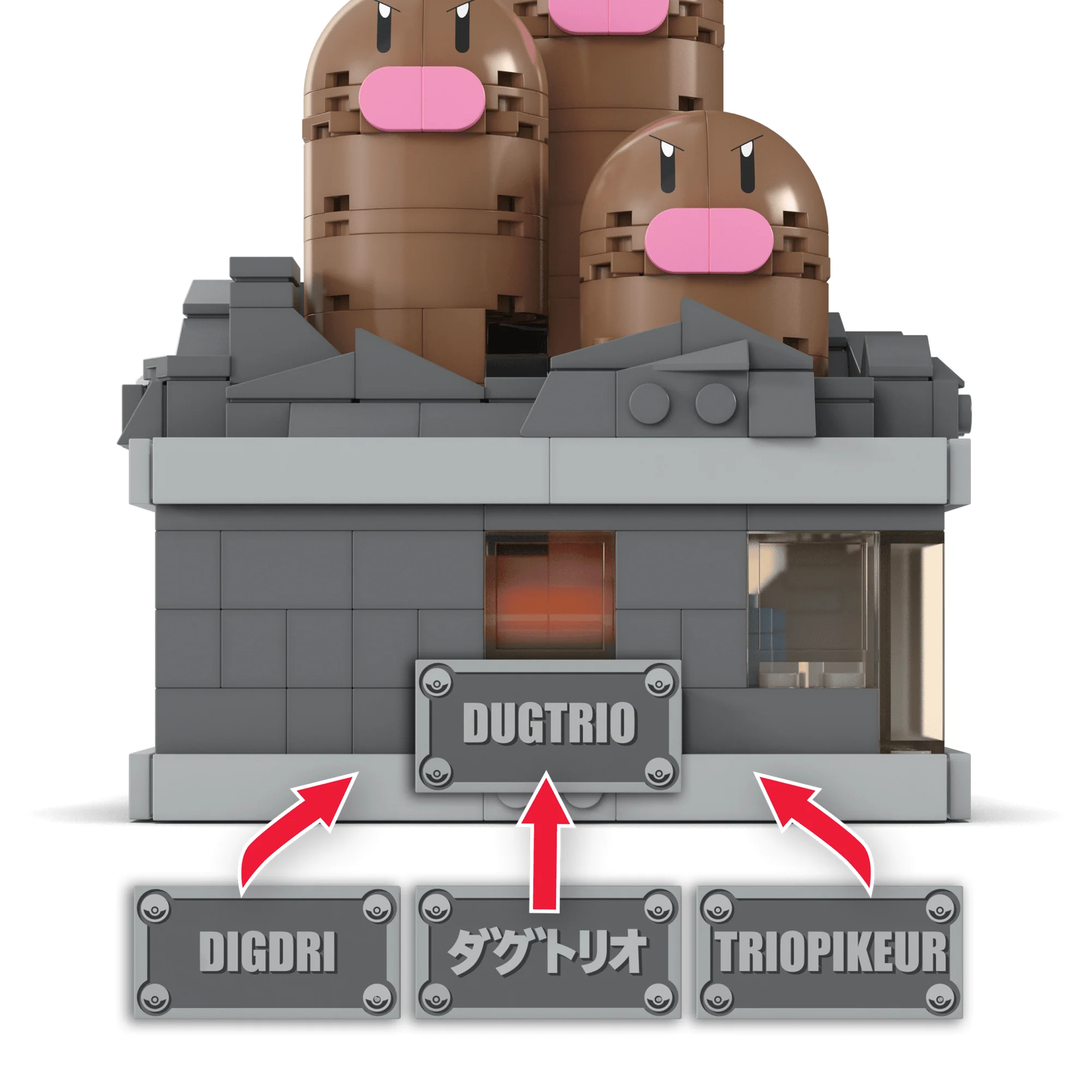 Pokémon Mini Motion Dugtrio Building Set by MEGA - Image 3