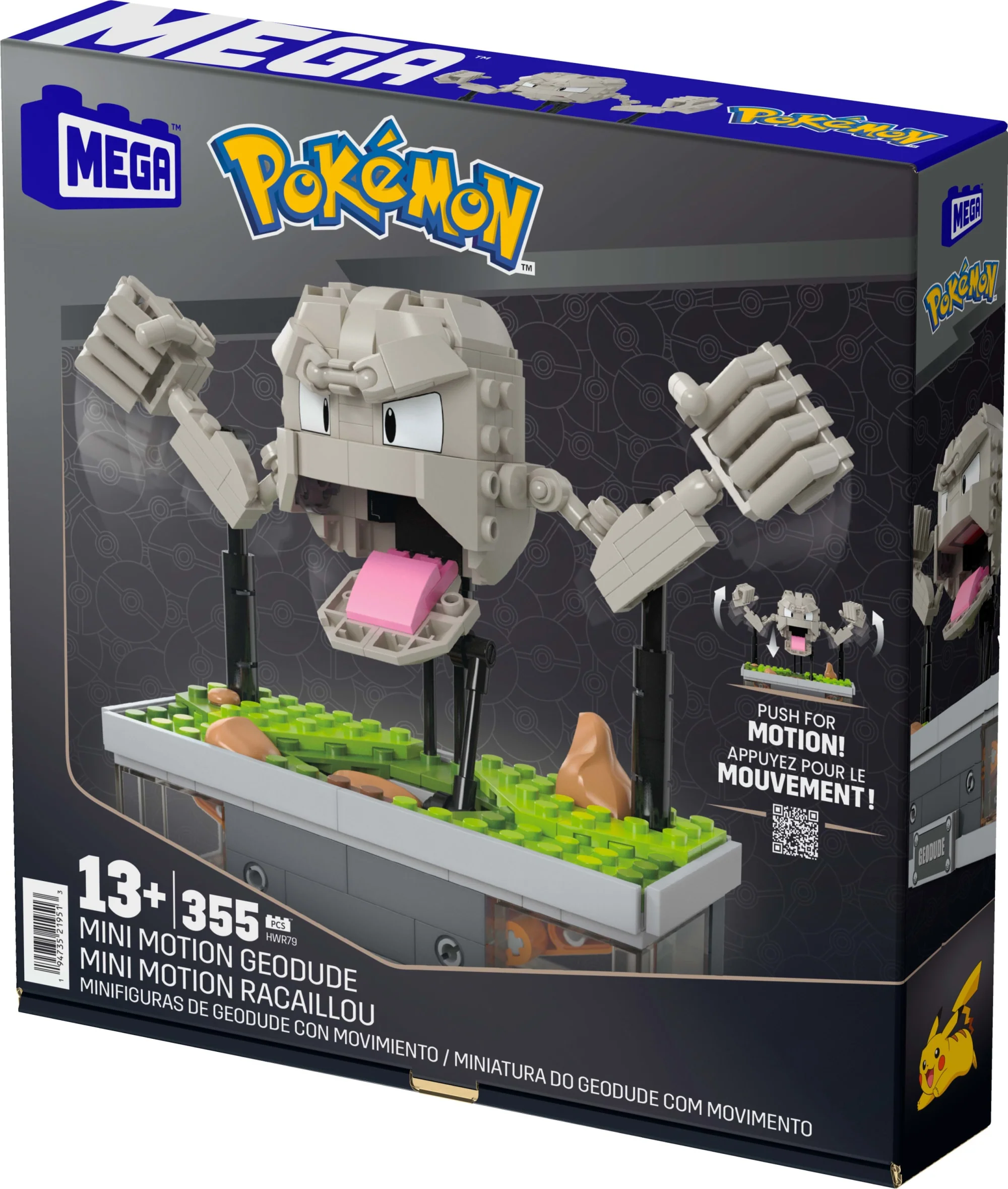 MEGA Pokémon Mini Motion Geodude Building Set - Image 8