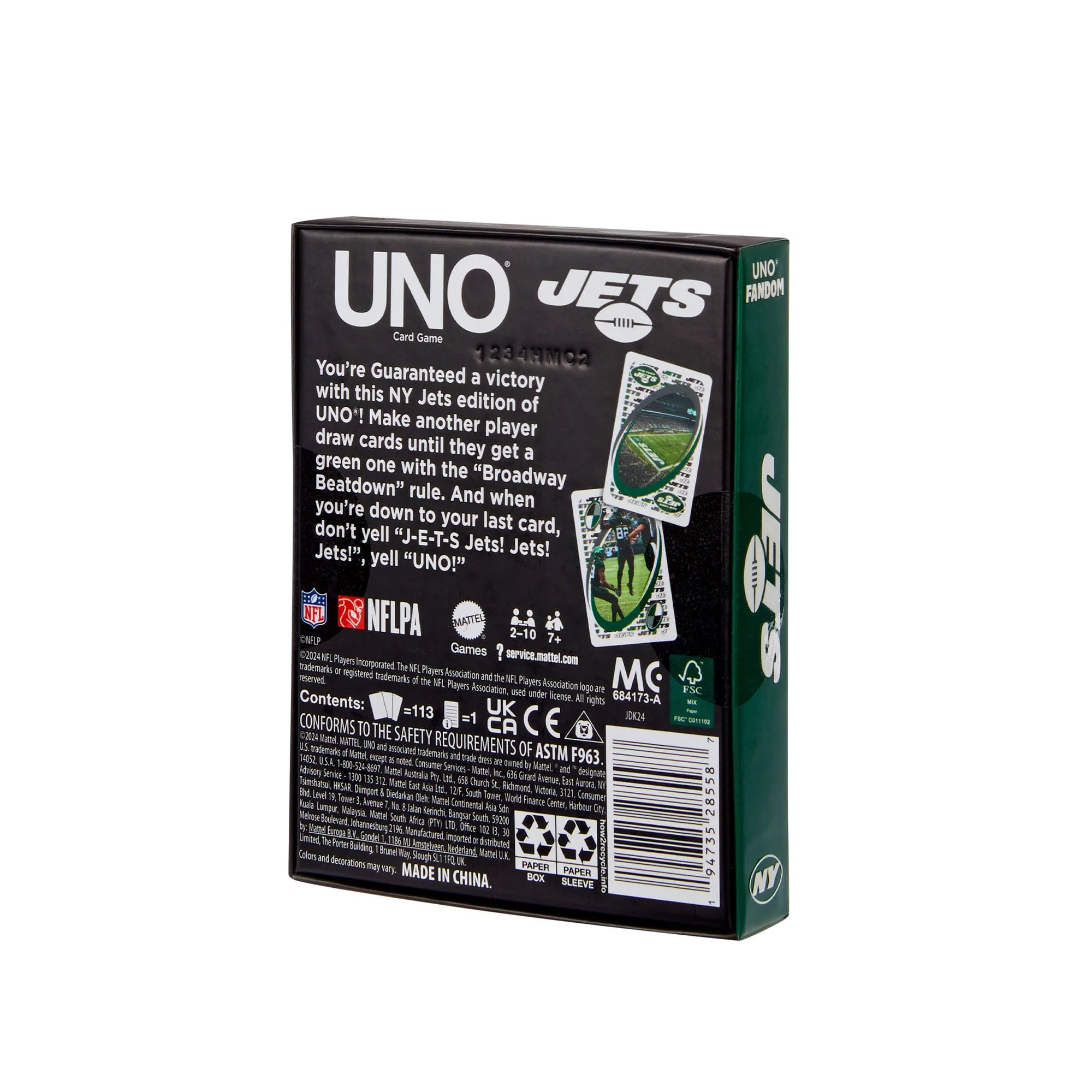 UNO Fandom NFL New York Jets Game Deck - Image 8