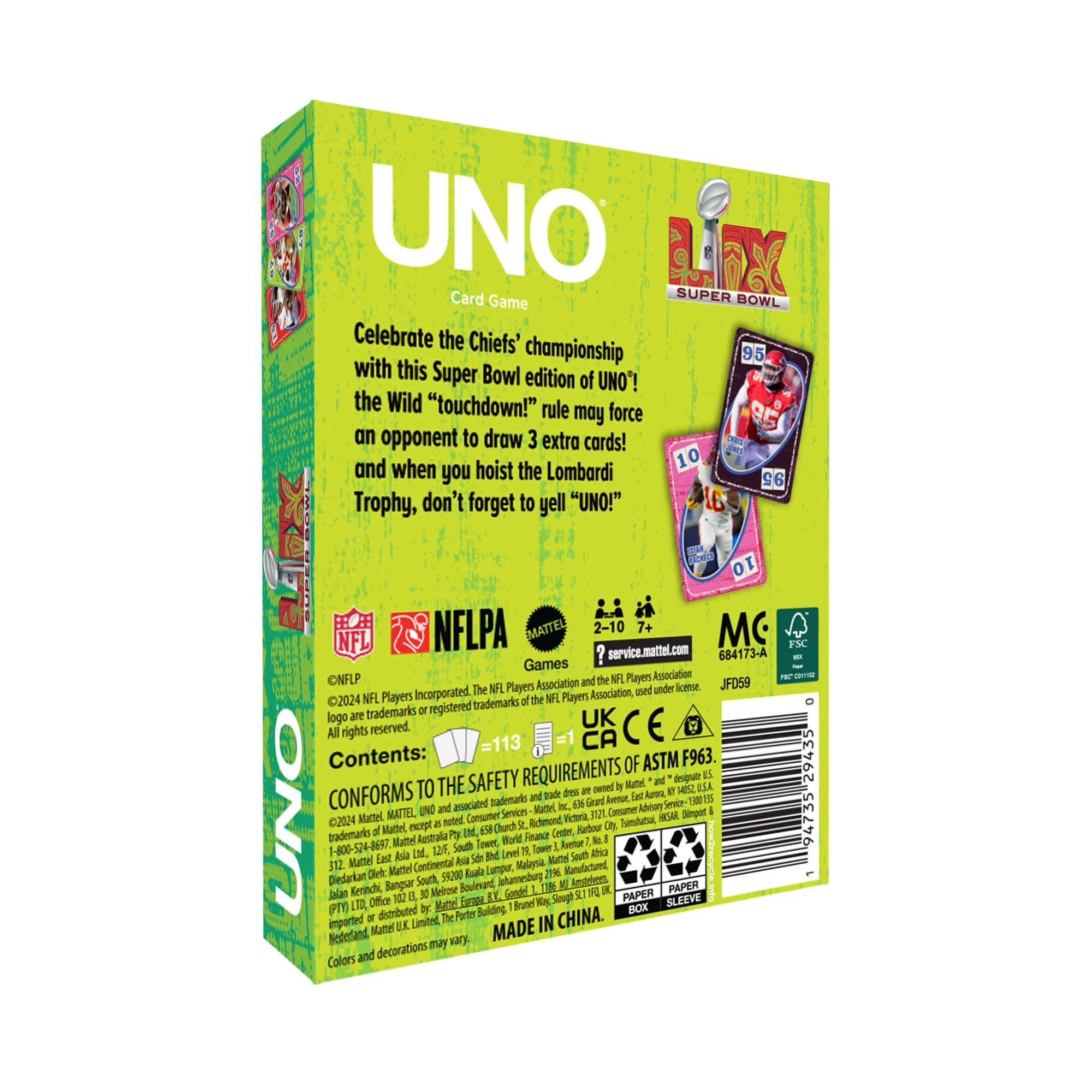 UNO Fandom x Super Bowl LIX Chiefs Card Game - Image 6