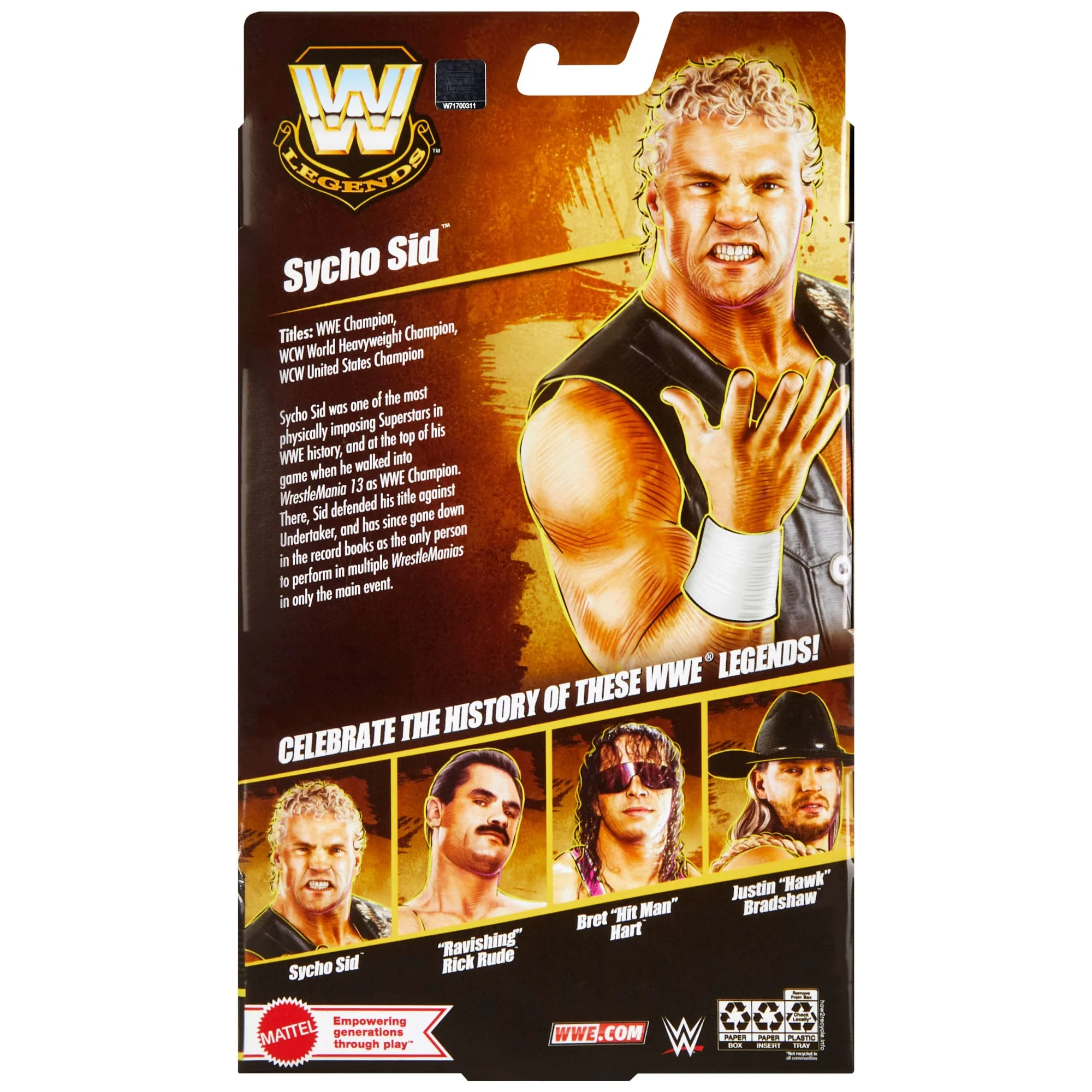 WWE Elite Legends Sycho Sid Action Figure - Image 7